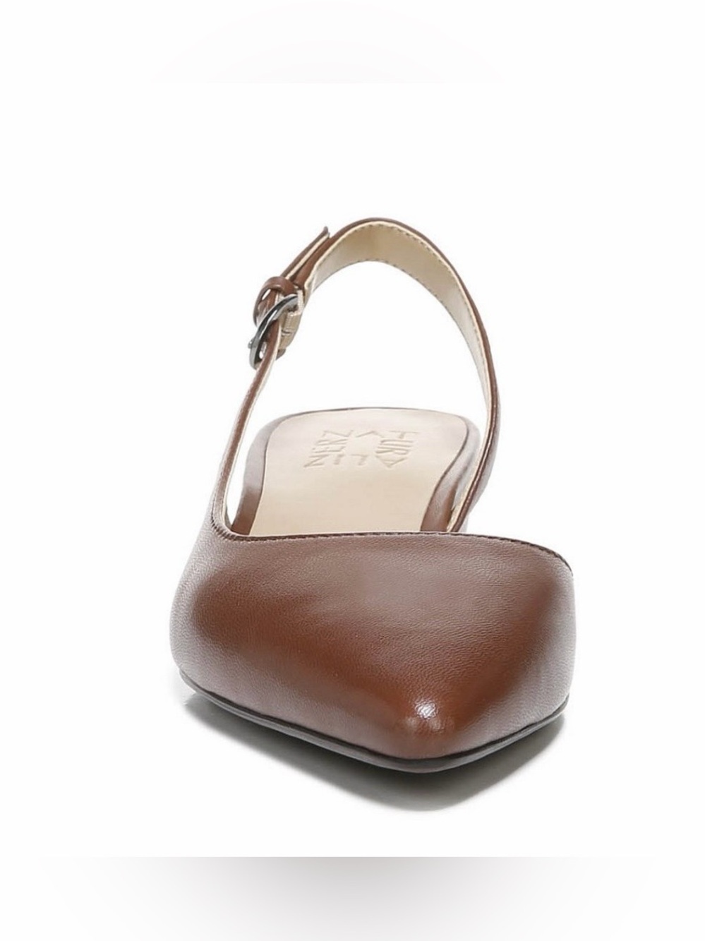 NWOB Naturalizer Brown Leather Slingback Flats Size 8 - Picture 5 of 16